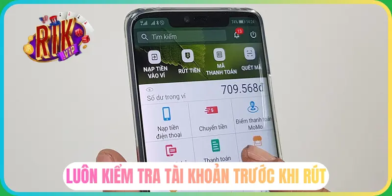 Chú ý số dư trước khi rút