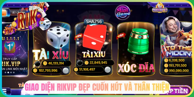 Giao diện Rikvip cuốn hút